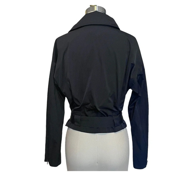 Vintage Lida Baday WOMENS Short Belted Trench  Jacket Black Size 4 - Picture 3 of 10